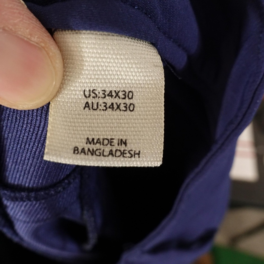 Panama Jack Chino Pants Mens 34x30 Blue Regular Fit Stretch Microfiber Tech Golf - Picture 9 of 11